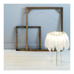 Feather Table Lamp - White