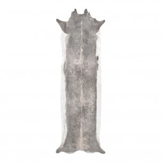 Super Long Stretched Cowhide Rug Bleached