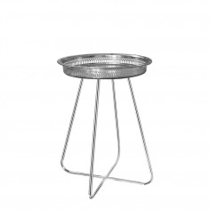 Casablanca Table MEDIUM (Silver Tray with Chrome Legs)