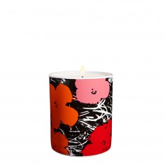 Andy Warhol Flowers Scented Candle - Red/Pink