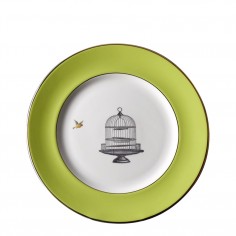 Birdcage Green Dinner Plate