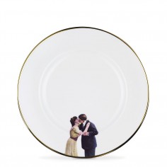 Kissing Couple Bone China Plate - Dinner Plate