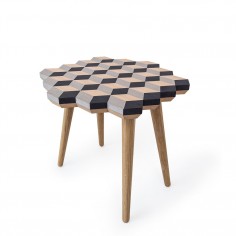 Diplopia Wood Stool (Dip Stool)