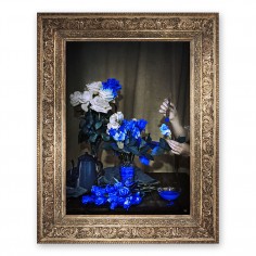 'Scent of Cobalt' Ornate Framed Canvas Print