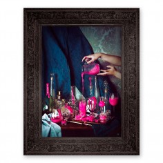 'Still Pink' Ornate Framed Canvas Print
