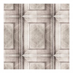 Bleached Dutch Inlay Panelling Wallpaper