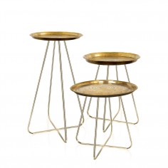 Casablanca Table (Gold Tray with Brass Based Legs)