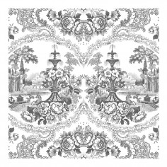 Delft Baroque Wallpaper - Black