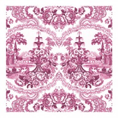Delft Baroque Wallpaper - Pink
