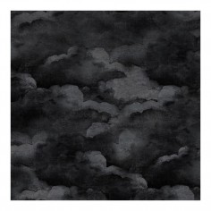 Dusty Clouds Wallpaper Night Black