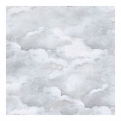 Dusty Clouds Wallpaper Pale Grey