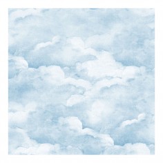 Dusty Clouds Wallpaper Smokey Blue