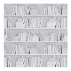 Bookshelf Wallpaper White