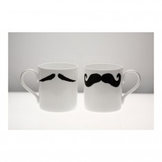 Moustache Classic Mug - Maurice Poirot Black