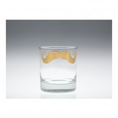 Moustache Poirot Tumbler Gold