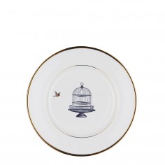 Birdcage and Bird Bone China Plate - Salad plate