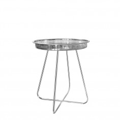 Casablanca Table SMALL (Silver Tray with Chrome Legs)